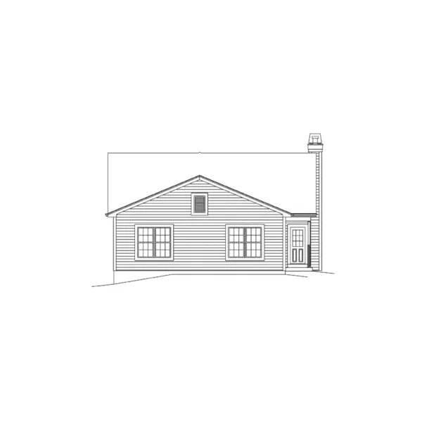 Ranch House Plan Rear Elevation - Angelina Rustic Ranch Home 121D-0012 - Search House Plans and More