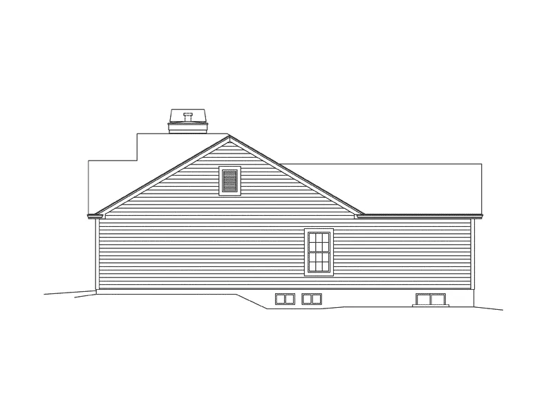 Ranch House Plan Right Elevation - Angelina Rustic Ranch Home 121D-0012 - Search House Plans and More
