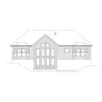 Traditional House Plan Rear Elevation - Evelyn Atrium Ranch Home 121D-0013 - Search House Plans and More