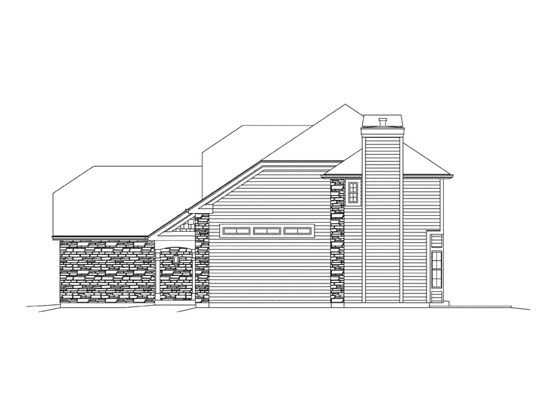 Rustic House Plan Right Elevation - Autumn Rustic Craftsman Home 121D-0014 - Search House Plans and More