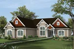 Country House Plan Front of Home - Rebecca Traditional Ranch Home 121D-0015 - Shop House Plans and More