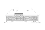 Ranch House Plan Rear Elevation - Rebecca Traditional Ranch Home 121D-0015 - Shop House Plans and More