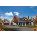 Traditional House Plan Front of Home - Paige Country Cottage Home 121D-0016 - Shop House Plans and More