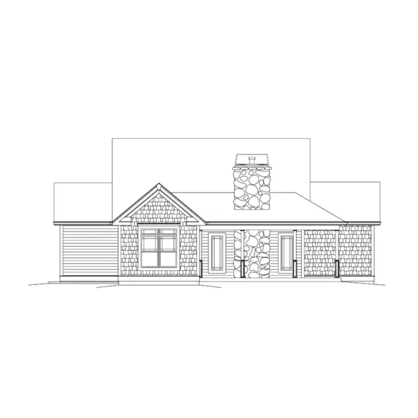 Cabin & Cottage House Plan Left Elevation - Paige Country Cottage Home 121D-0016 - Shop House Plans and More