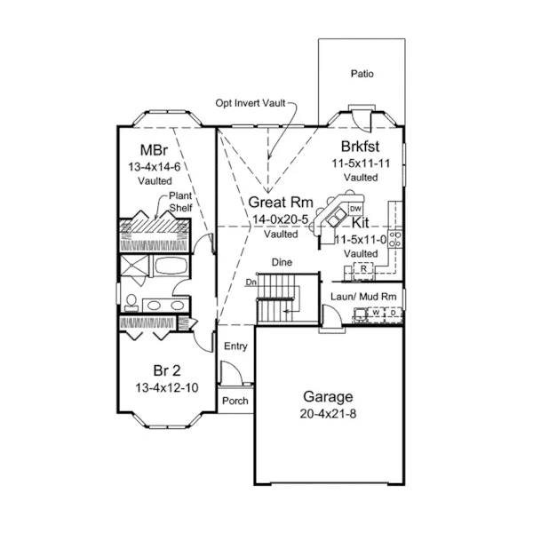 Traditional House Plan First Floor - Melanie Cottage Home 121D-0017 - Shop House Plans and More