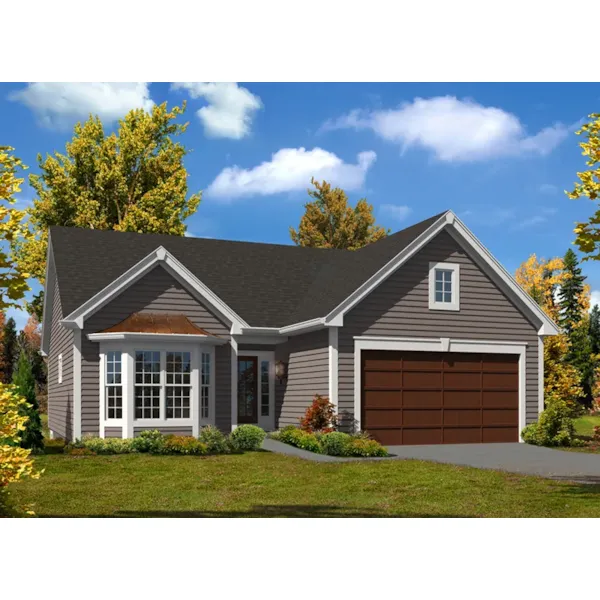 Traditional House Plan Front of Home - Melanie Cottage Home 121D-0017 - Shop House Plans and More