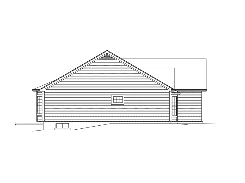 Traditional House Plan Left Elevation - Melanie Cottage Home 121D-0017 - Shop House Plans and More