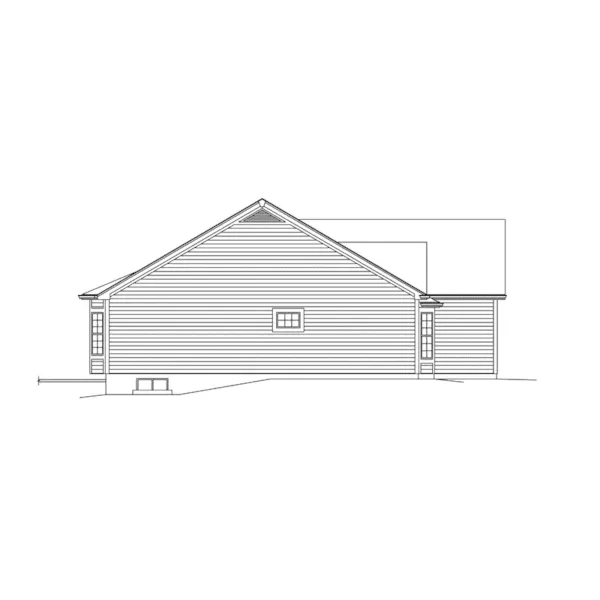 Cabin & Cottage House Plan Left Elevation - Melanie Cottage Home 121D-0017 - Shop House Plans and More