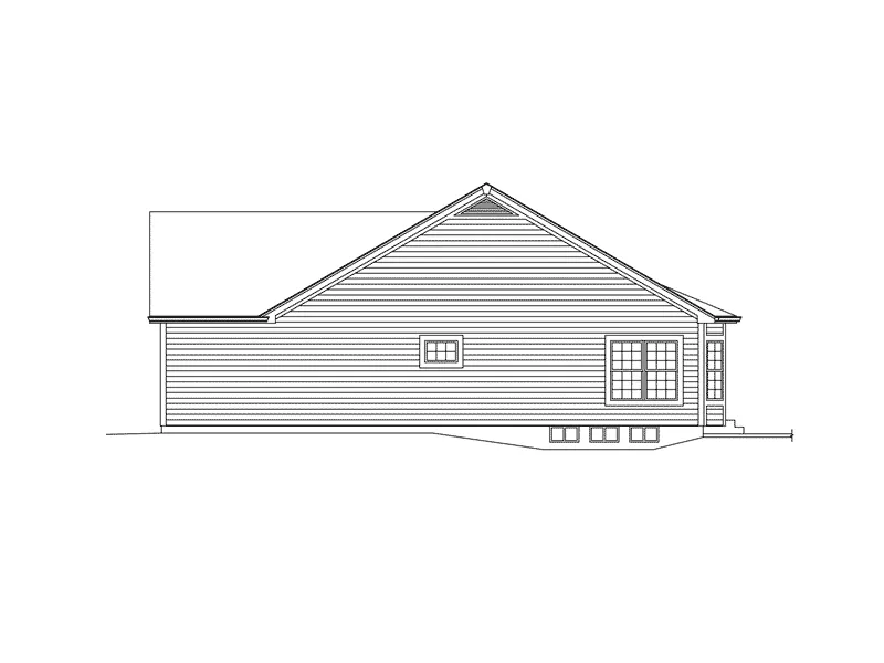 Traditional House Plan Right Elevation - Melanie Cottage Home 121D-0017 - Shop House Plans and More