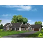 Ranch House Plan Front of Home - Lillian Ranch Home 121D-0018 - Shop House Plans and More