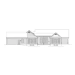 Ranch House Plan Rear Elevation - Lillian Ranch Home 121D-0018 - Shop House Plans and More