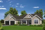Traditional House Plan Front of Home - Hailey Country Ranch Home 121D-0020 - Search House Plans and More
