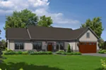 Country House Plan Front of Home - Riley Rustic Ranch Home 121D-0021 - Shop House Plans and More