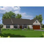 Ranch House Plan Front of Home - Riley Rustic Ranch Home 121D-0021 - Shop House Plans and More