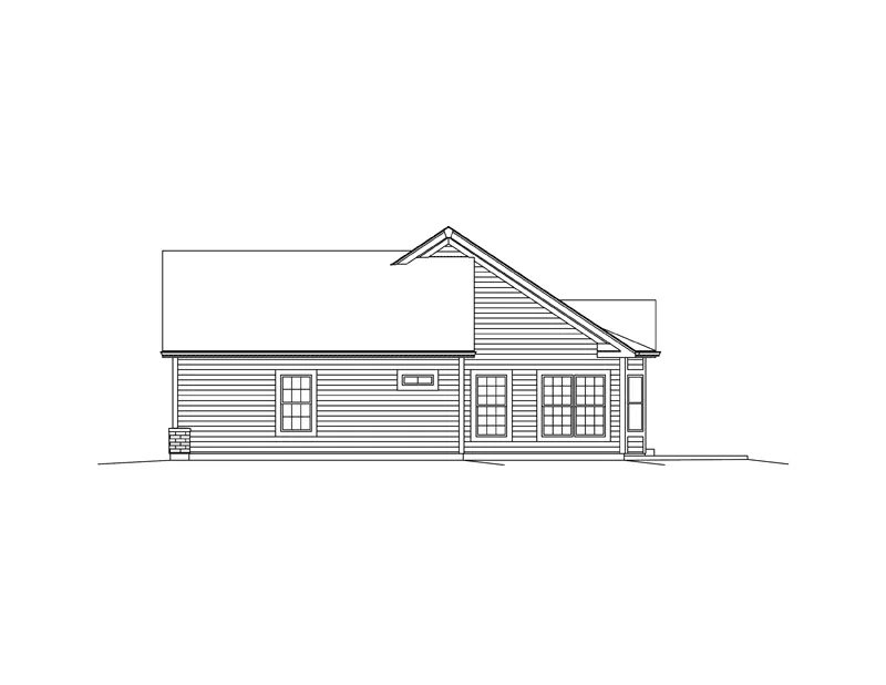 Country House Plan Right Elevation - Riley Rustic Ranch Home 121D-0021 - Shop House Plans and More