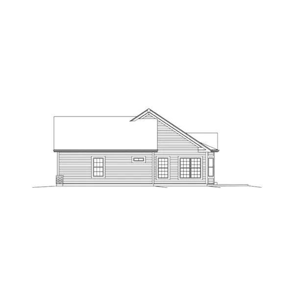 Ranch House Plan Right Elevation - Riley Rustic Ranch Home 121D-0021 - Shop House Plans and More