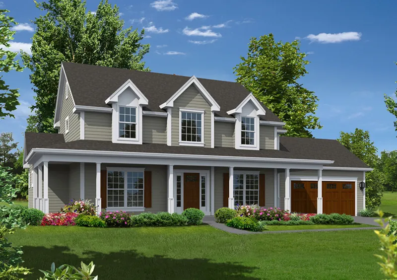 Country House Plan Front of Home - Grace Country Home 121D-0022 - Search House Plans and More