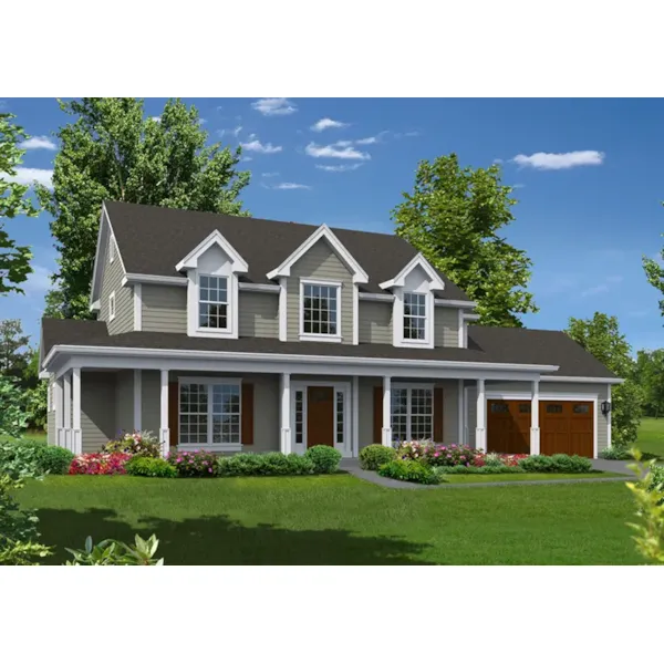 Neoclassical House Plan Front of Home - Grace Country Home 121D-0022 - Search House Plans and More