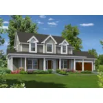 Neoclassical House Plan Front of Home - Grace Country Home 121D-0022 - Search House Plans and More