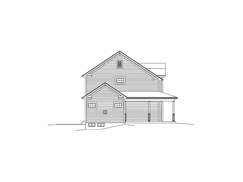 Country House Plan Left Elevation - Grace Country Home 121D-0022 - Search House Plans and More