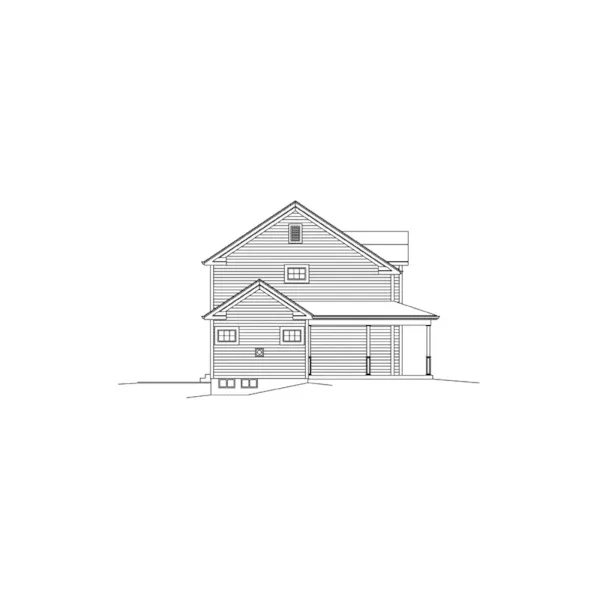 Neoclassical House Plan Left Elevation - Grace Country Home 121D-0022 - Search House Plans and More