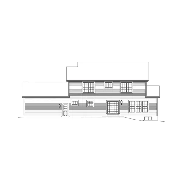 Neoclassical House Plan Rear Elevation - Grace Country Home 121D-0022 - Search House Plans and More