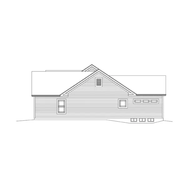 Ranch House Plan Right Elevation - Natalie Country Home 121D-0024 - Shop House Plans and More