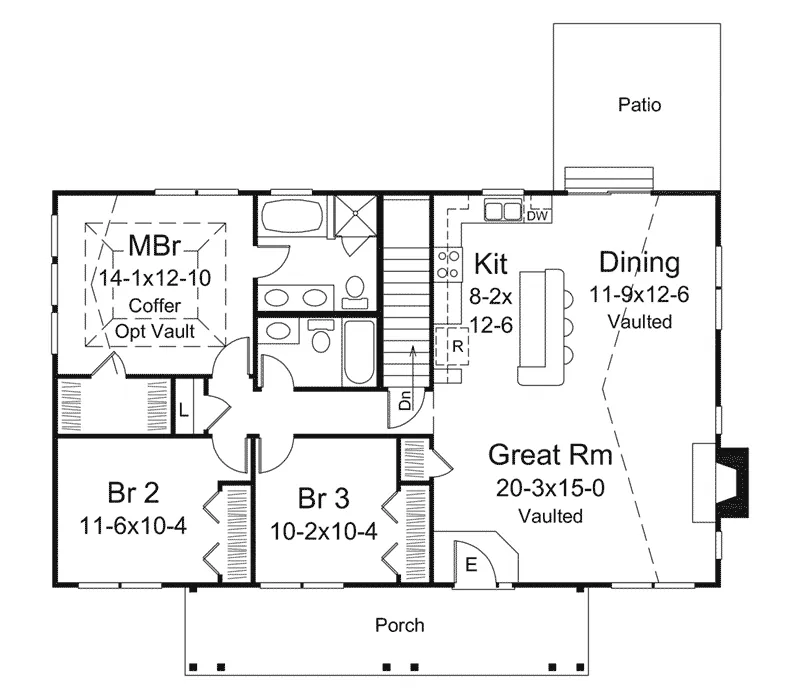 Country House Plan First Floor - Sydney Country Style Home 121D-0025 - Shop House Plans and More