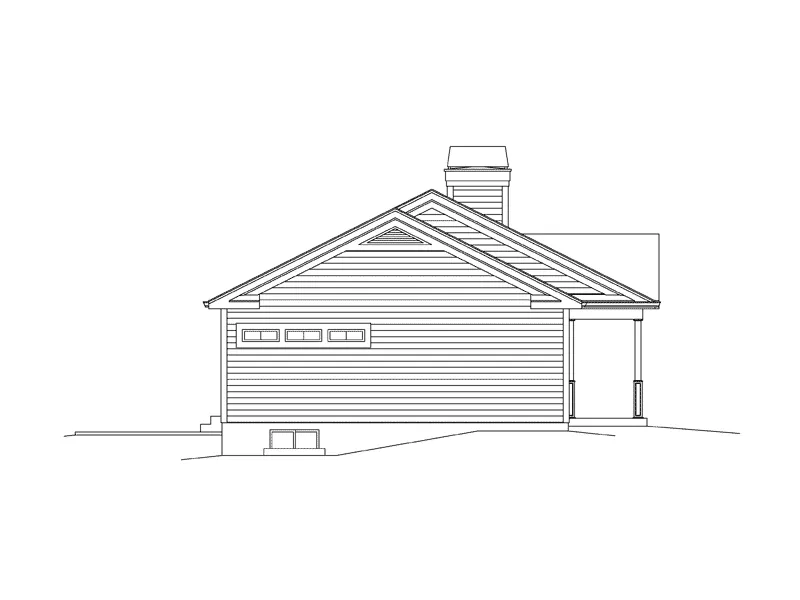 Country House Plan Left Elevation - Sydney Country Style Home 121D-0025 - Shop House Plans and More