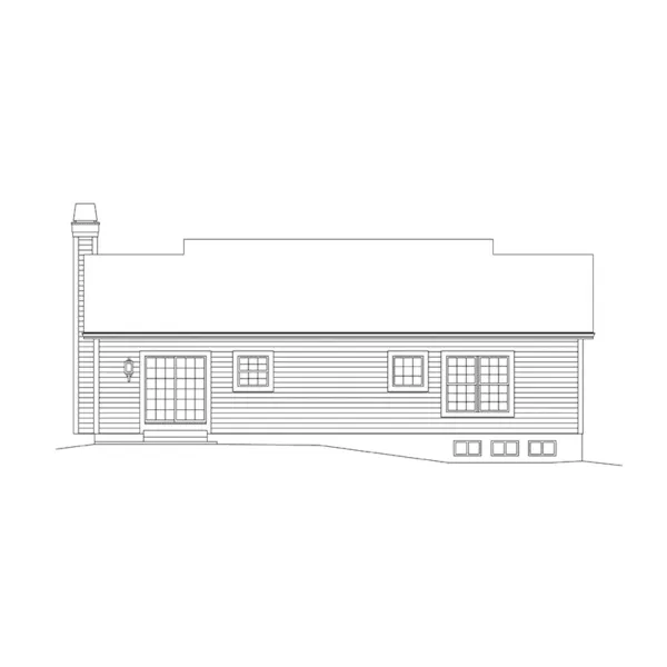 Cabin & Cottage House Plan Rear Elevation - Sydney Country Style Home 121D-0025 - Shop House Plans and More