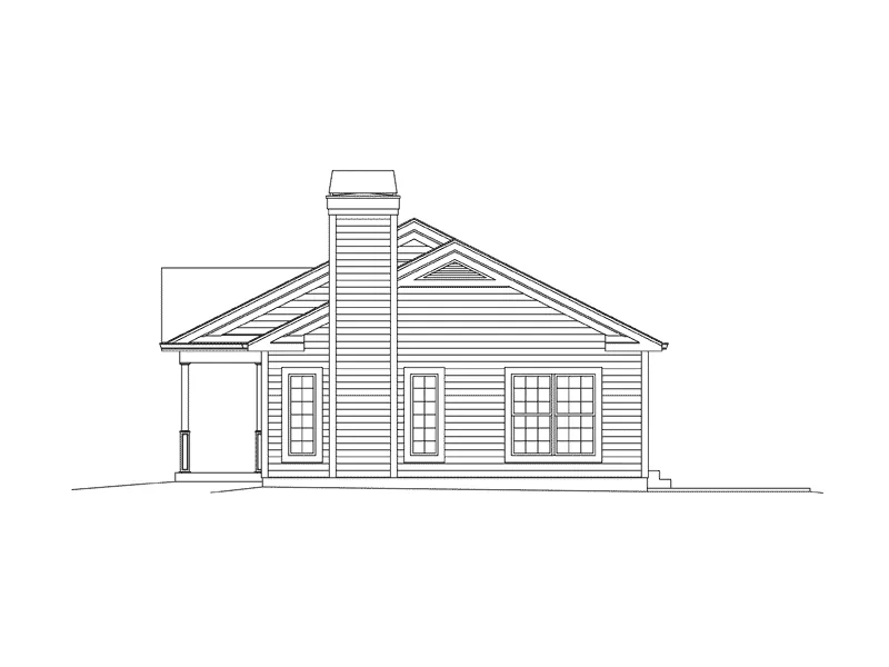 Modern Farmhouse Plan Right Elevation - Sydney Country Style Home 121D-0025 - Shop House Plans and More
