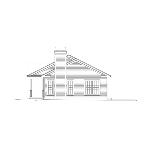 Cabin & Cottage House Plan Right Elevation - Sydney Country Style Home 121D-0025 - Shop House Plans and More