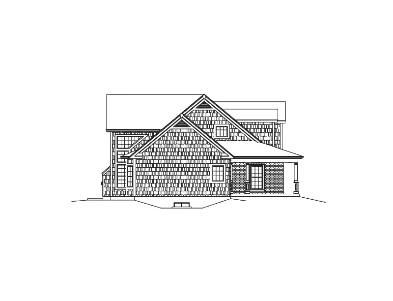 Colonial House Plan Left Elevation - Rachel Country Home 121D-0026 - Shop House Plans and More