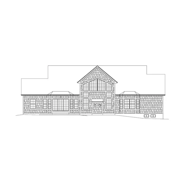 Luxury House Plan Rear Elevation - Rachel Country Home 121D-0026 - Shop House Plans and More