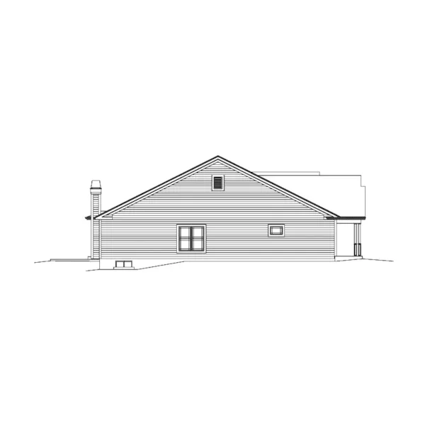 Ranch House Plan Left Elevation - Sophia New England Style Home 121D-0027 - Shop House Plans and More