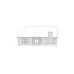 Ranch House Plan Rear Elevation - Sophia New England Style Home 121D-0027 - Shop House Plans and More