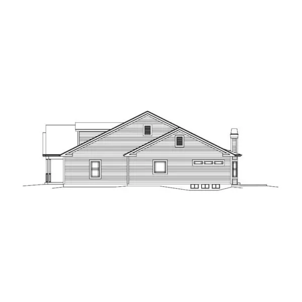 Ranch House Plan Right Elevation - Sophia New England Style Home 121D-0027 - Shop House Plans and More