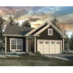 Ranch House Plan Front of Home - Alyssa Cabin And Cottage Home 121D-0028 - Search House Plans and More