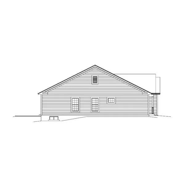 Ranch House Plan Left Elevation - Alyssa Cabin And Cottage Home 121D-0028 - Search House Plans and More