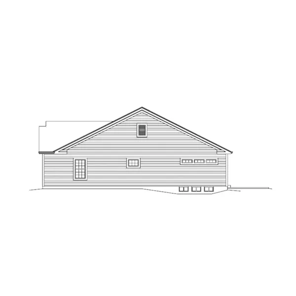 Ranch House Plan Right Elevation - Alyssa Cabin And Cottage Home 121D-0028 - Search House Plans and More