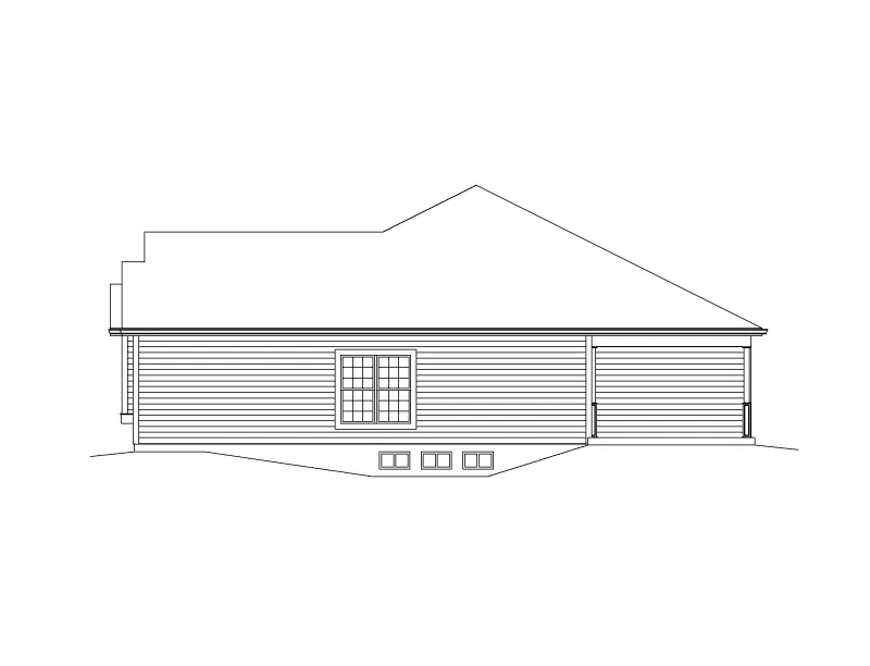 Cabin & Cottage House Plan Right Elevation - Hannah Craftsman Ranch Home 121D-0029 - Search House Plans and More