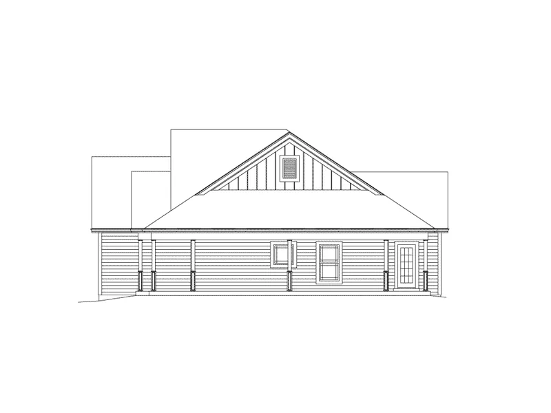 Ranch House Plan Right Elevation - Avery Craftsman Ranch Home 121D-0030 - Search House Plans and More