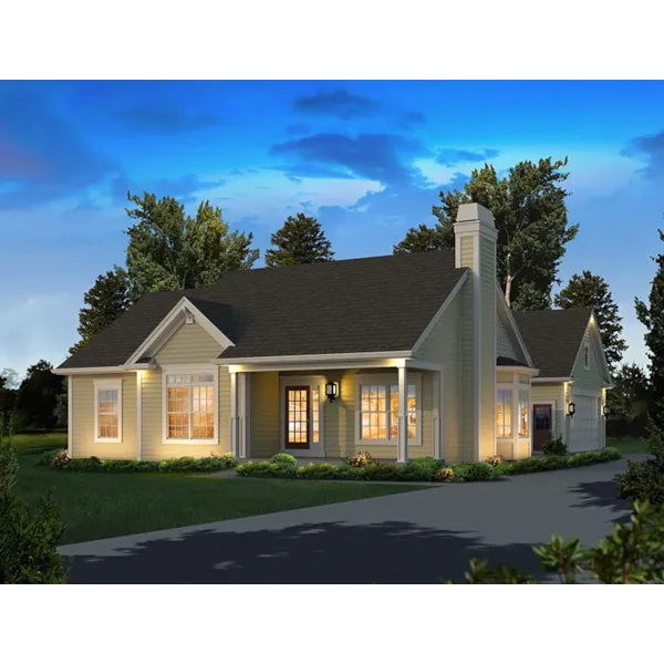 Traditional House Plan Front of Home - Brianna Country Ranch Home 121D-0031 - Search House Plans and More