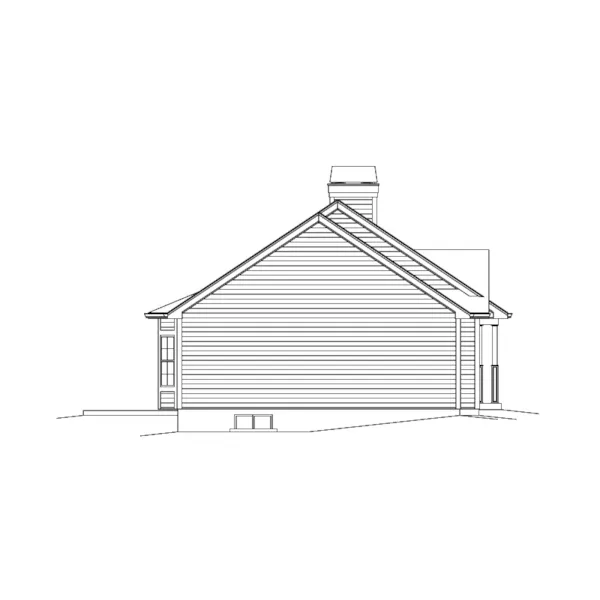 Traditional House Plan Left Elevation - Brianna Country Ranch Home 121D-0031 - Search House Plans and More