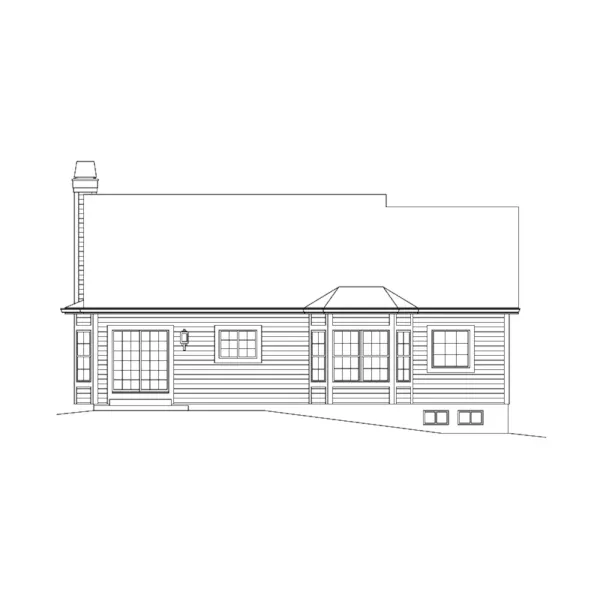 Traditional House Plan Rear Elevation - Brianna Country Ranch Home 121D-0031 - Search House Plans and More