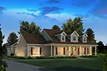Ranch House Plan Front of Home - Sarah Country Ranch Home 121D-0032 - Shop House Plans and More
