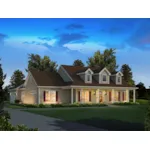 Acadian House Plan Front of Home - Sarah Country Ranch Home 121D-0032 - Shop House Plans and More