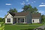 Traditional House Plan Front of Home - Aubrey Country Ranch Home 121D-0033 - Search House Plans and More