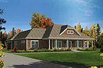 Ranch House Plan Front of Home - Peyton Shingle Ranch Home 121D-0034 - Shop House Plans and More