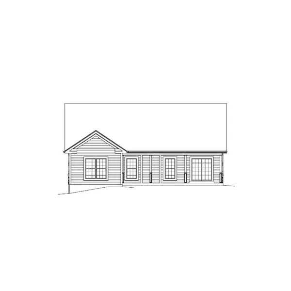 Craftsman House Plan Rear Elevation - Audrey Traditional Ranch Home 121D-0035 - Search House Plans and More